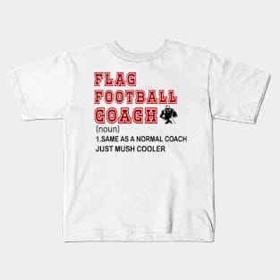 Funny Flag Football Coach Kids T-Shirt